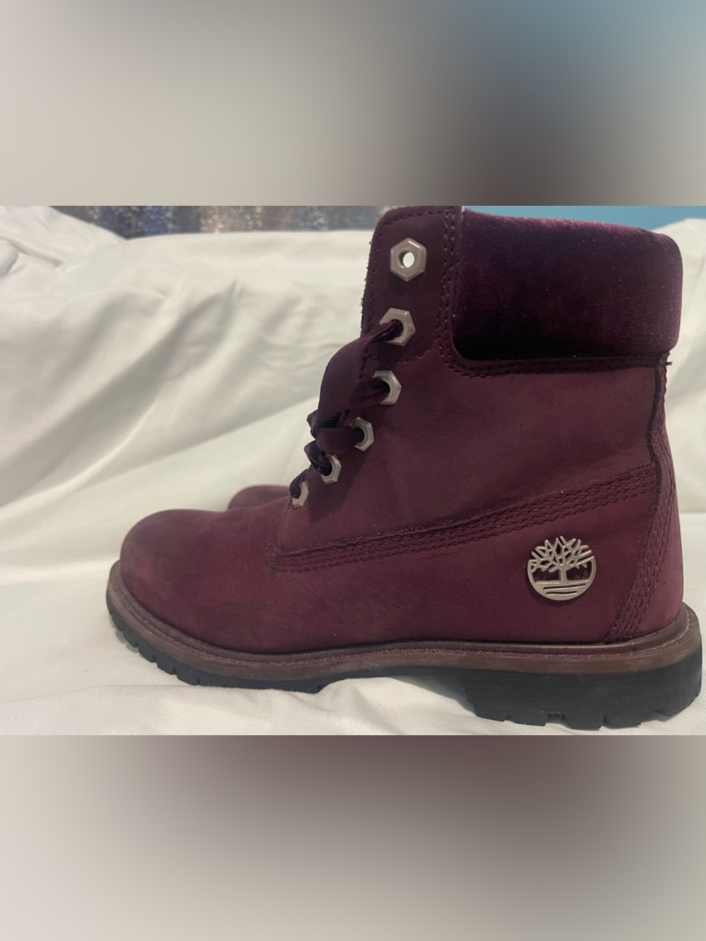 Timberland Deep Burgundy Nubuck Hiking Boot - Picture 3 of 10